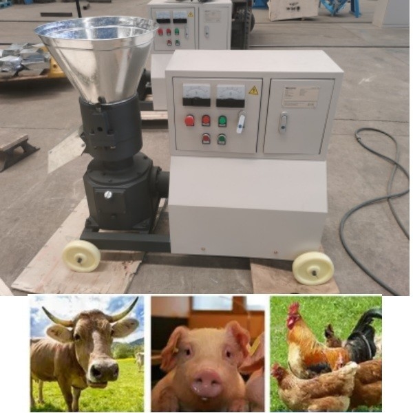 80-1000kg容量のディーゼル/モーターによって運転される飼料の餌機械供給の餌は容易作動させる家禽の供給の作成を製粉する