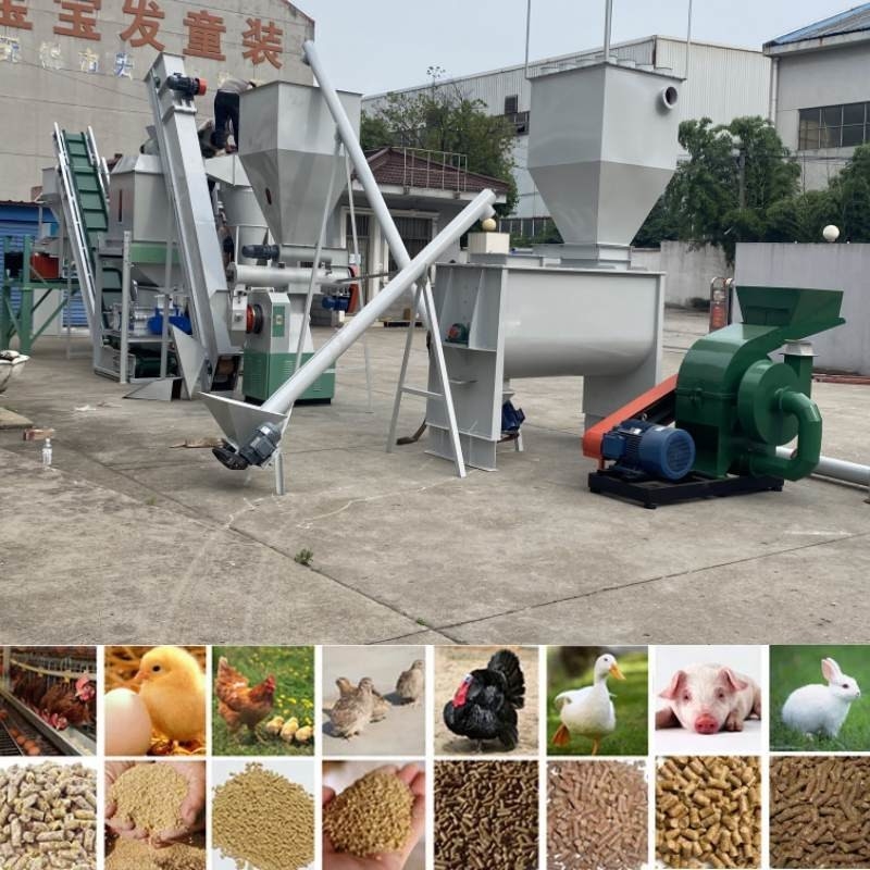 2TPH飼料の餌の生産ライン牛鶏の餌牛餌機械