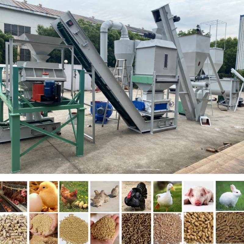 2TPH飼料の餌の生産ライン牛鶏の餌牛餌機械