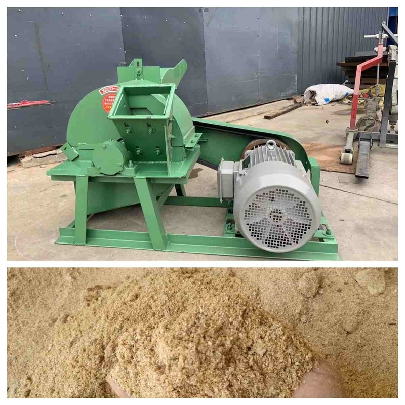 500kg/H 11kwの丸太の木製のおがくずのための木製のおがくず機械Ginder Shedderの小さい粉砕機