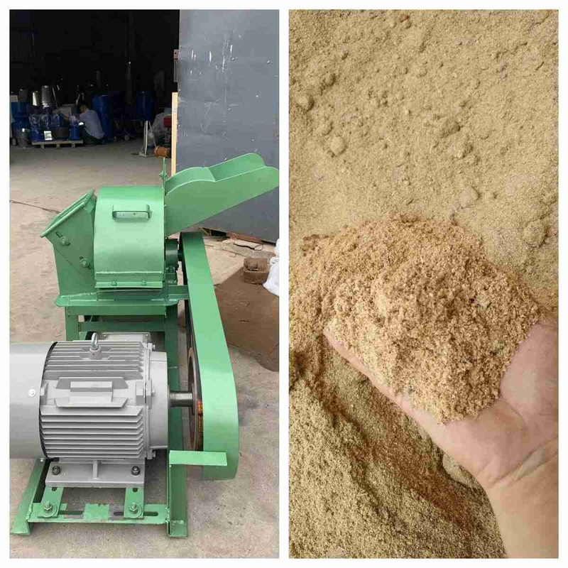 500kg/H 11kwの丸太の木製のおがくずのための木製のおがくず機械Ginder Shedderの小さい粉砕機