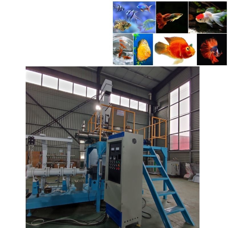 2000kg/H浮遊魚の供給の生産ライン二重ねじ浮遊魚の供給機械