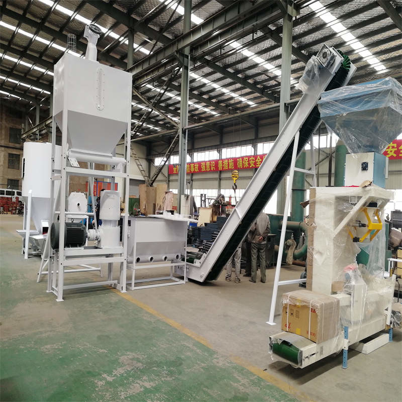 動物飼料ペレット生産ライン 500-1000kg/H 62KW 17*5*5.5m