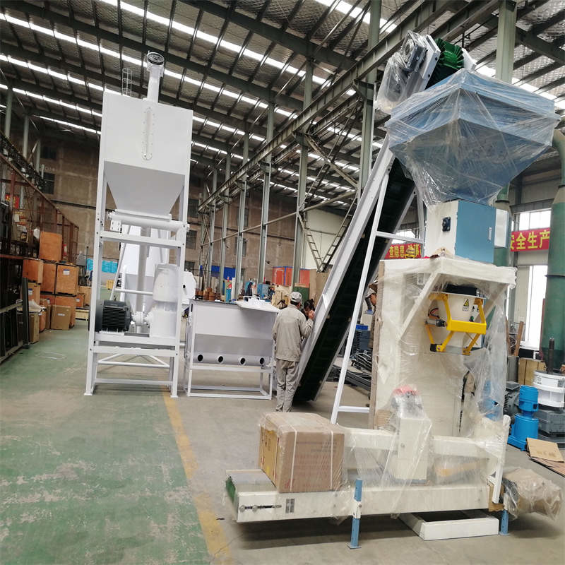 1000kg/H フィードペレット生産ライン 粉砕 混合 粒度 冷却 パッケージ 5in1