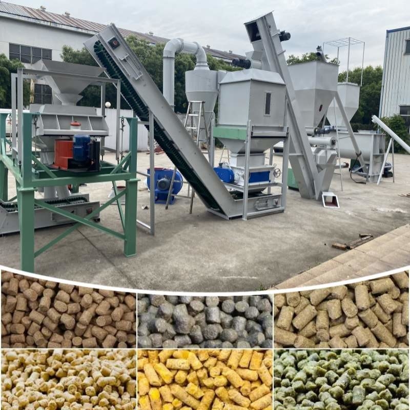1~12mm 最終ペレットサイズ ≤20%の水分含有度の動物用飼料生産ライン