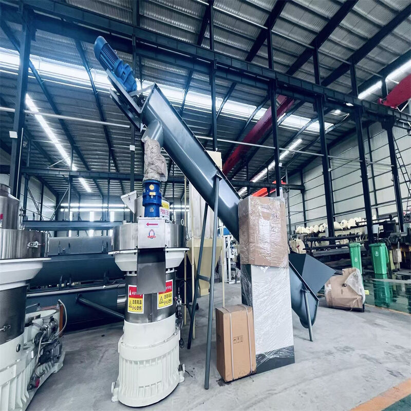 High-Quality Ring Die Wood Pellet Machine with Vertical Feeding Design and Automatic Lubrication System for Biomass Pelletizing