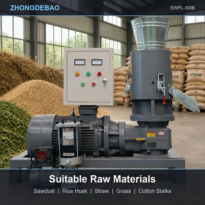 高圧縮比ダイ付きフラットダイ木質ペレット製造機（草、アルファルファ、わらバイオマスペレット製造用）